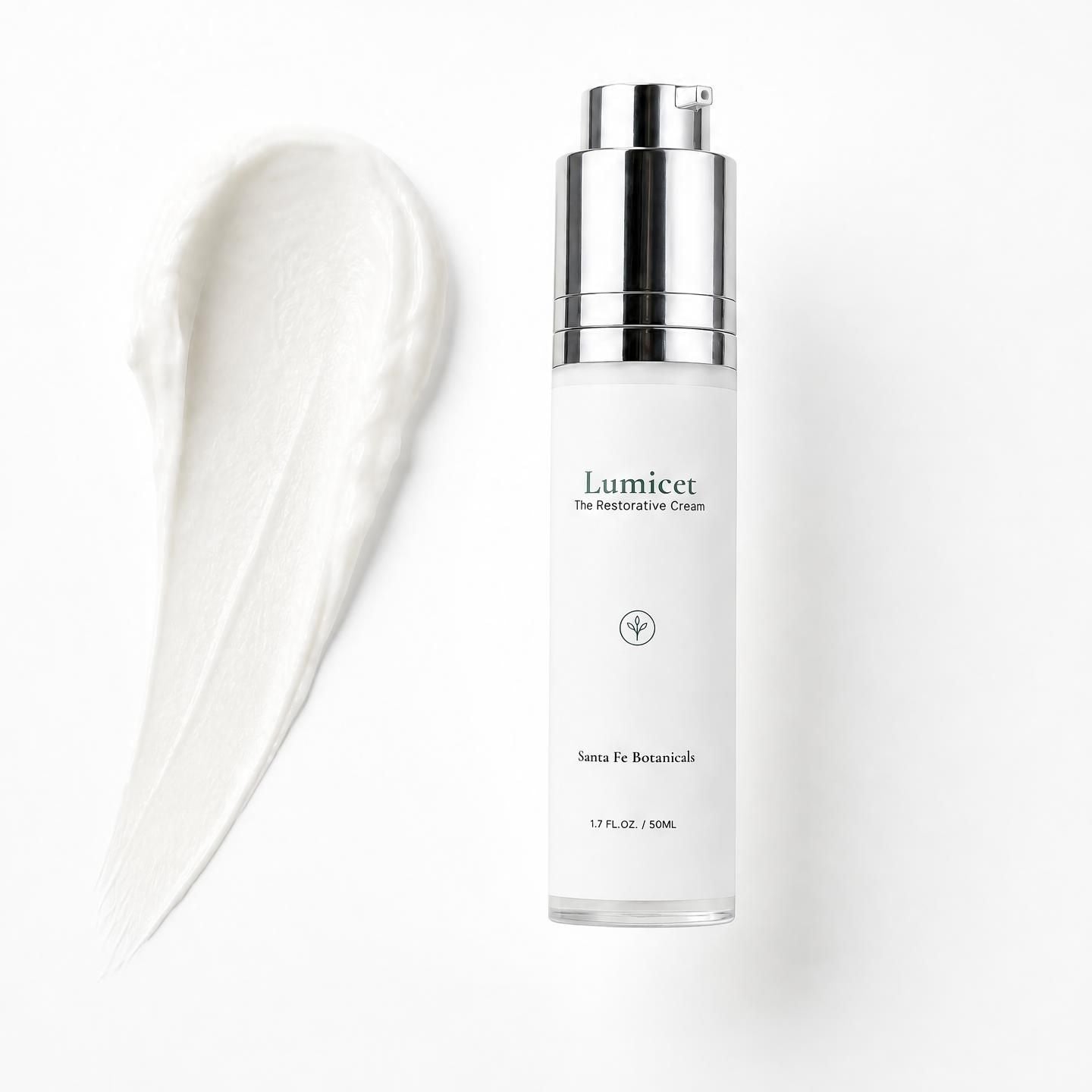 A pump of The Restorative Cream pressed into the palm, the fourth and final step of the Hand Ritual